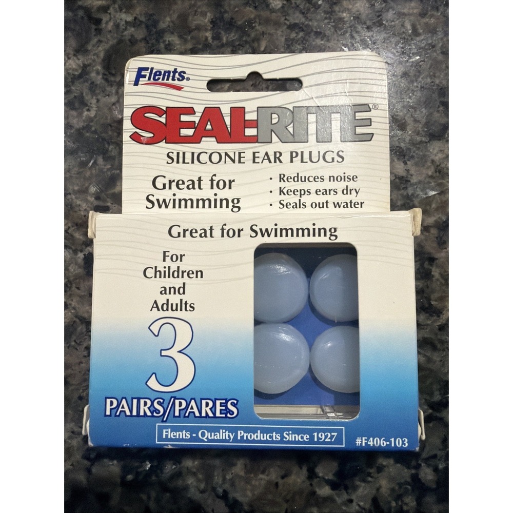 REUSABLE SILICON‎ EAR PLUGS 4 PAIRS + CASE ...(SET OF 3)